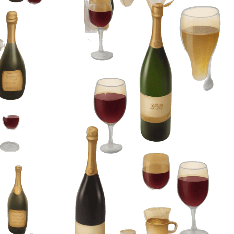 prosecco and coffee and wine old money style emoji