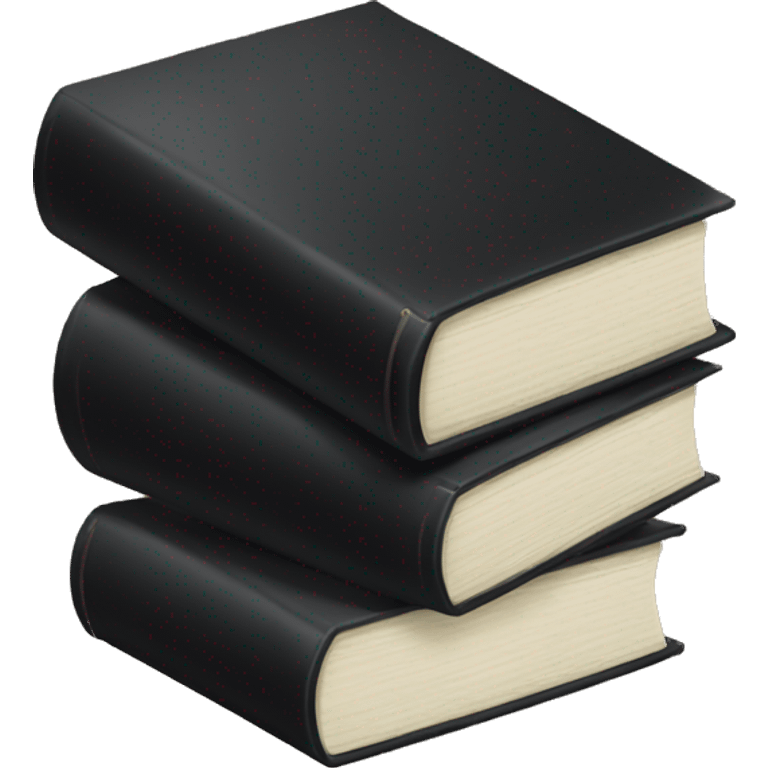 neutral stack of black books emoji