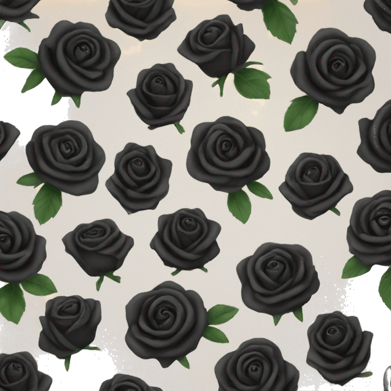 Black roses  emoji