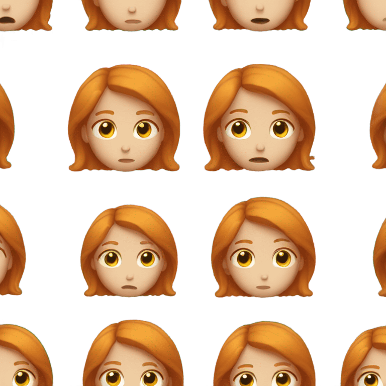 Ginger girl sad emoji