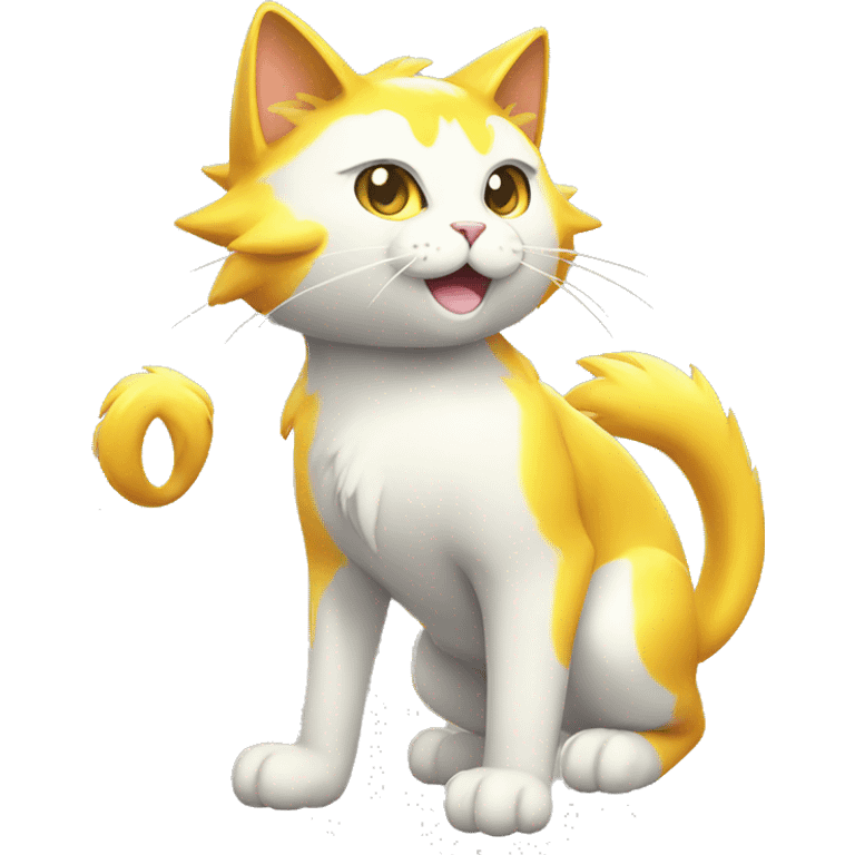 Shiny Electric-type Fakémon-Cat full body emoji