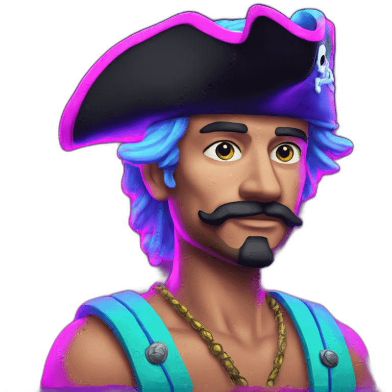 pirate neon vaporwave emoji