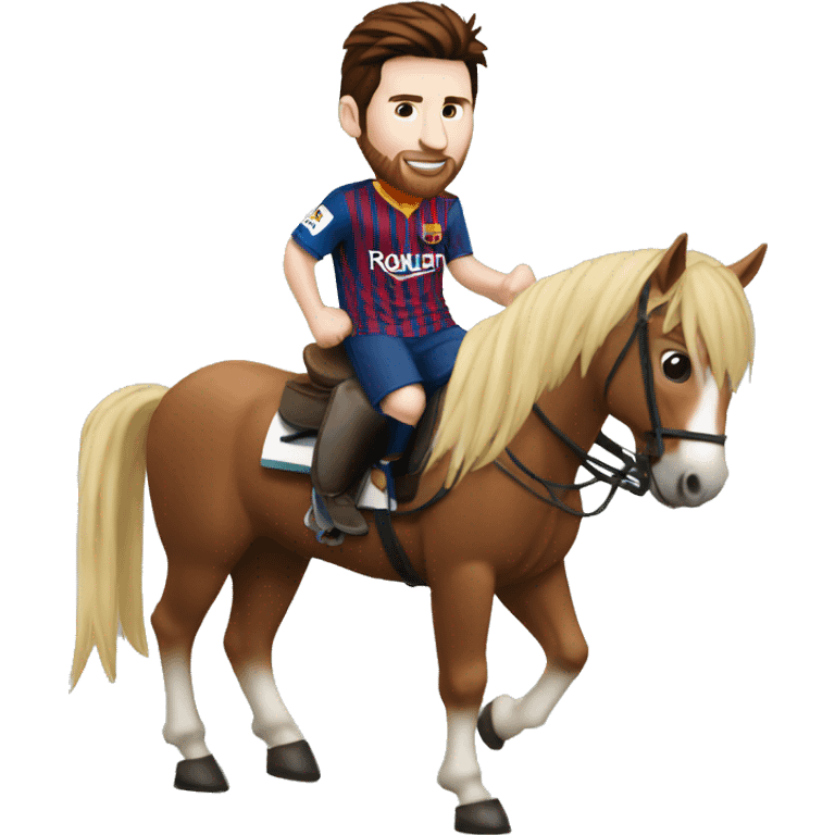 Messi sur un cheval  emoji