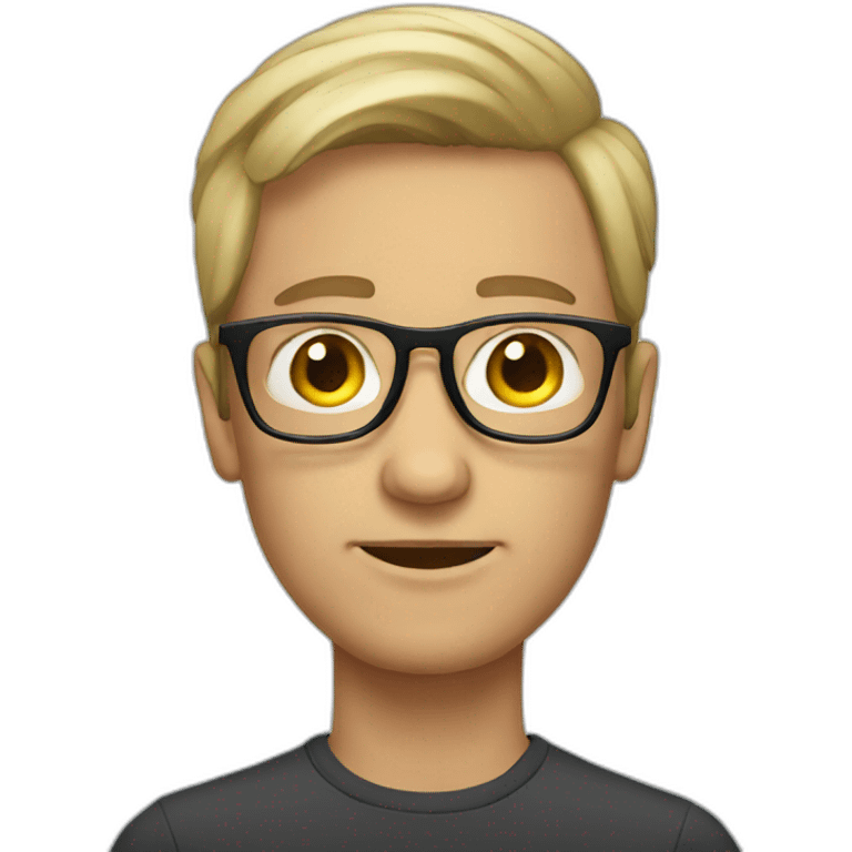 white man with glasses emoji