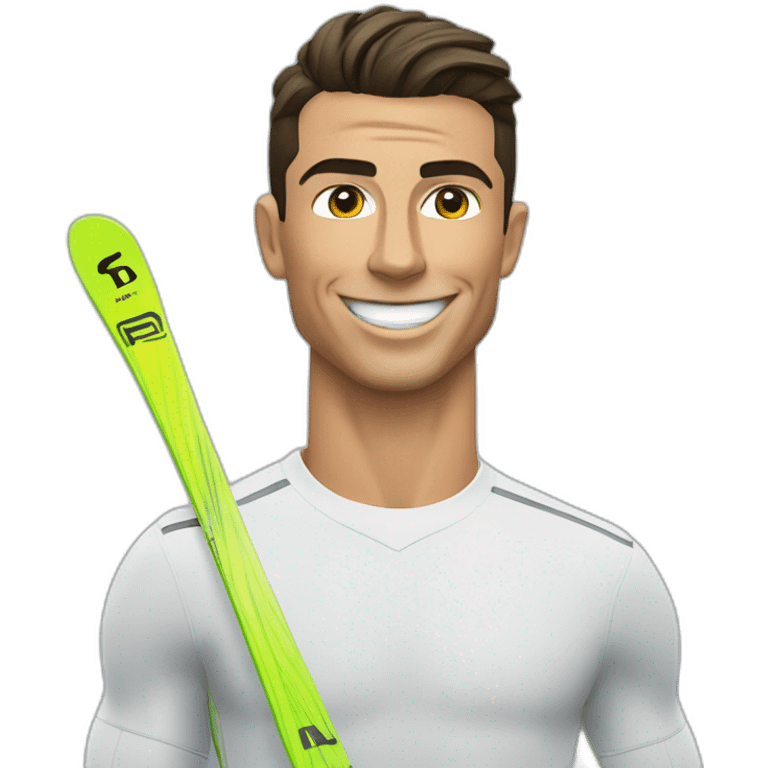 cristiano ronaldo qui fait du ski emoji