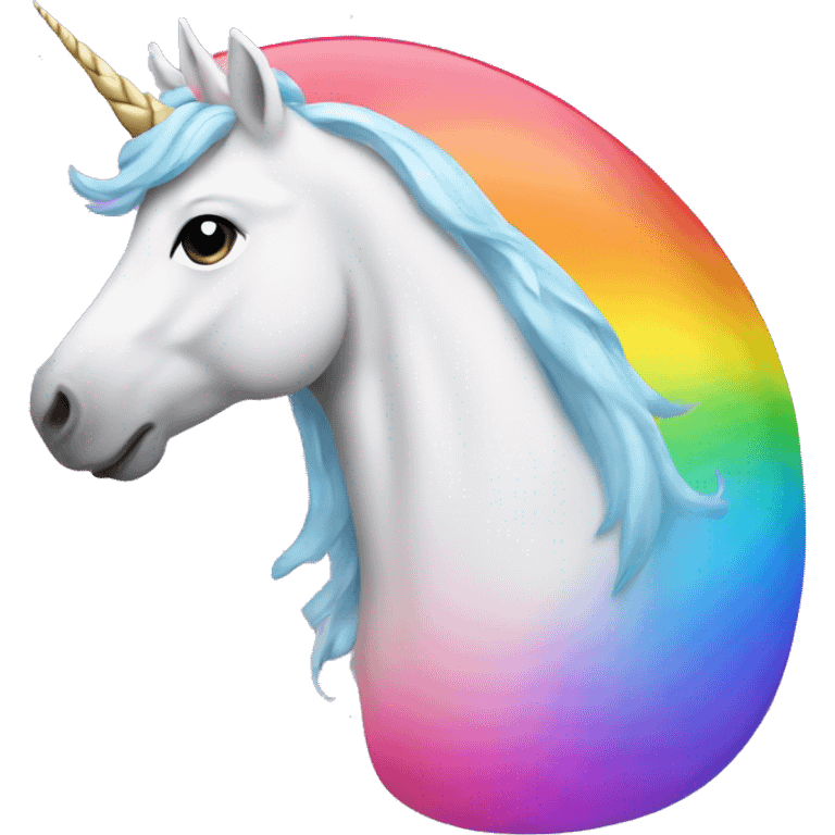 unicorn on a rainbow emoji