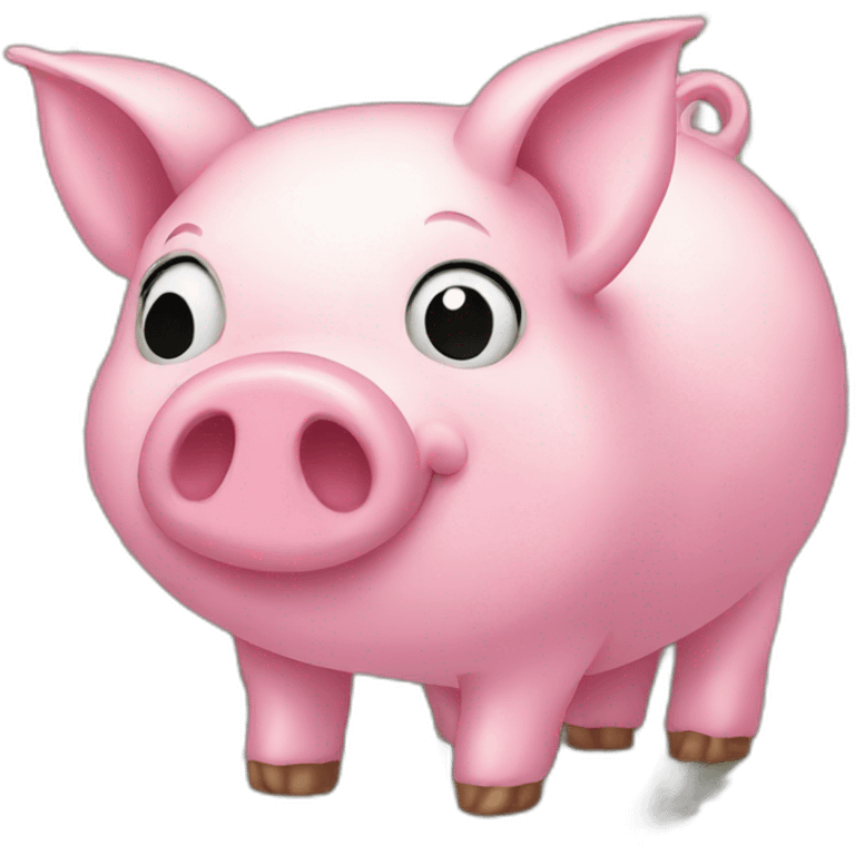 Pink pig cash emoji