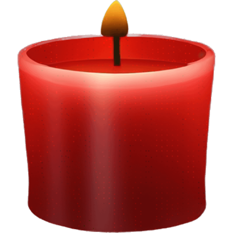 Christmas candle red in a red glass emoji