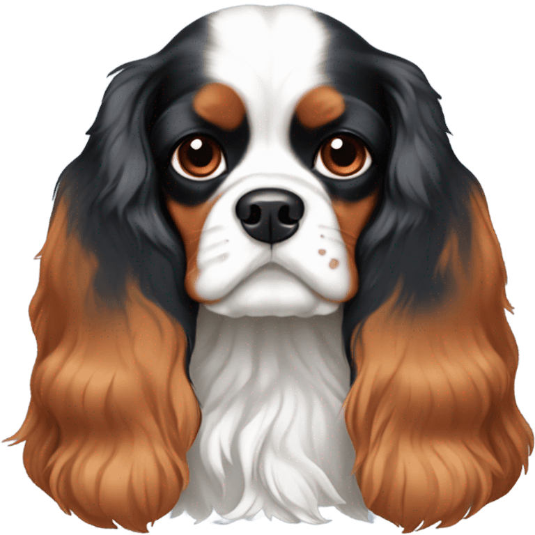 Cavalier King Charles tricolor emoji