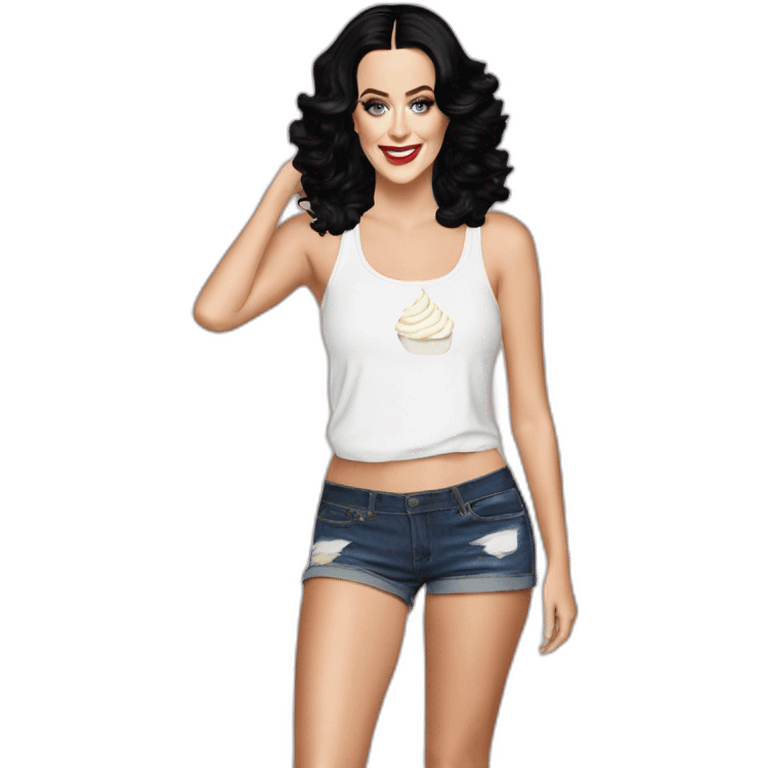 Katy Perry whipped cream tank top  emoji