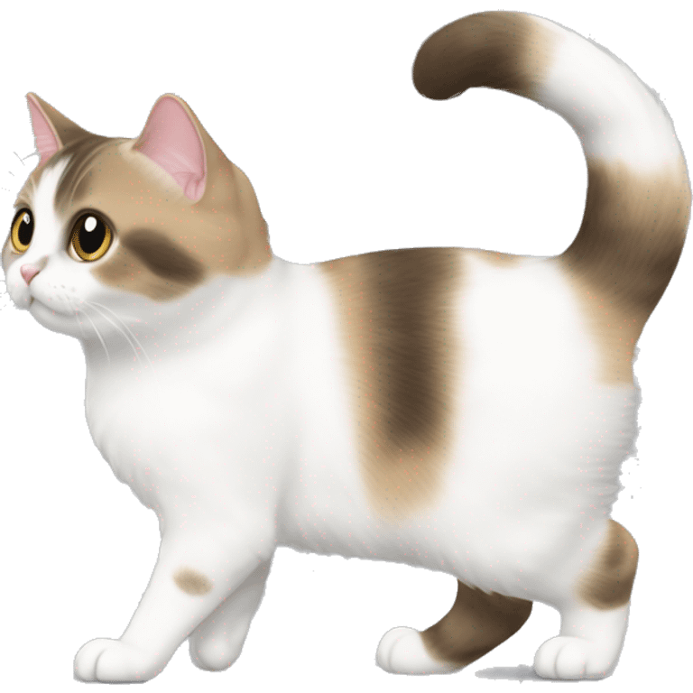 munchkin cat side-view PROUD WALK, walking, standing emoji