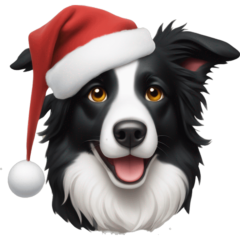 Border collie Christmas  emoji