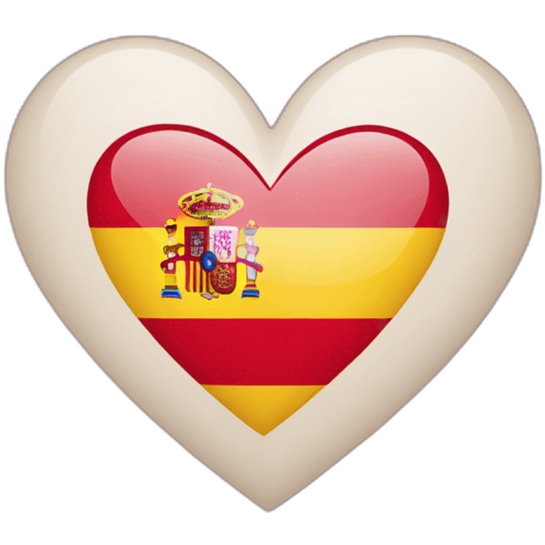 spain flag colors inside a heart emoji