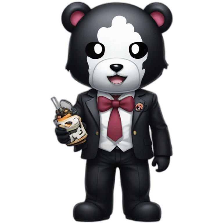 Monokuma is a stuffed robotic bear and the self-proclaimed Headmaster of Hope's Peak Academy who instigates the Killing School Life featured in Danganronpa Trigger Happy Havoc. Smiling emoji