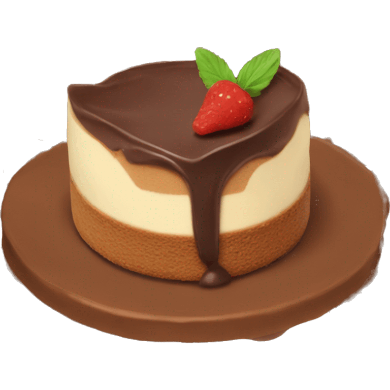 chocolate cheesecake emoji