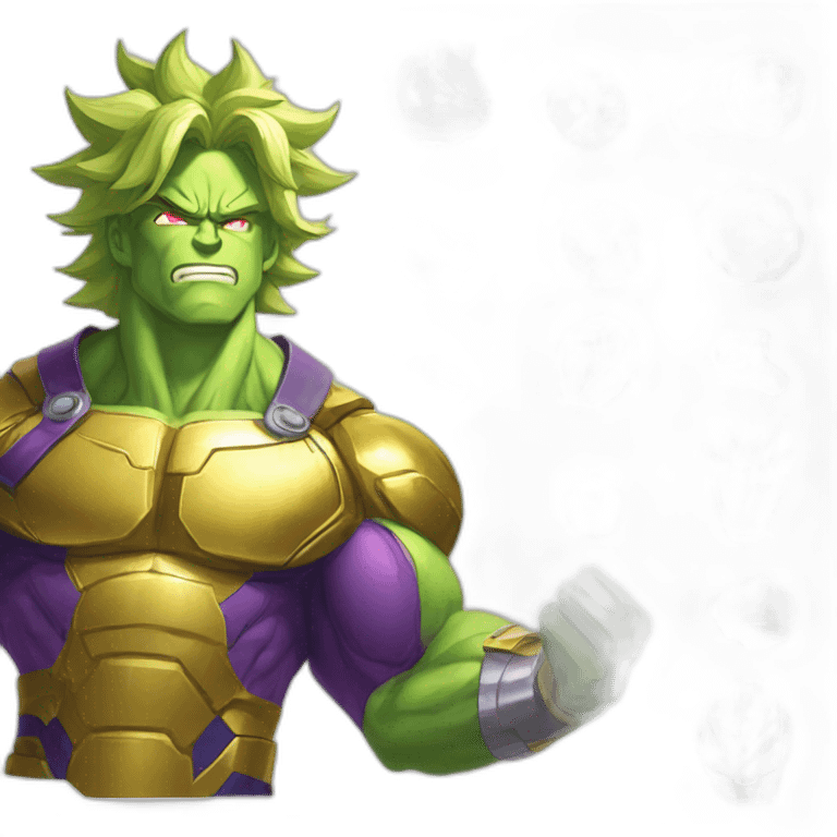 Broly wearing the infinity gauntlet  emoji