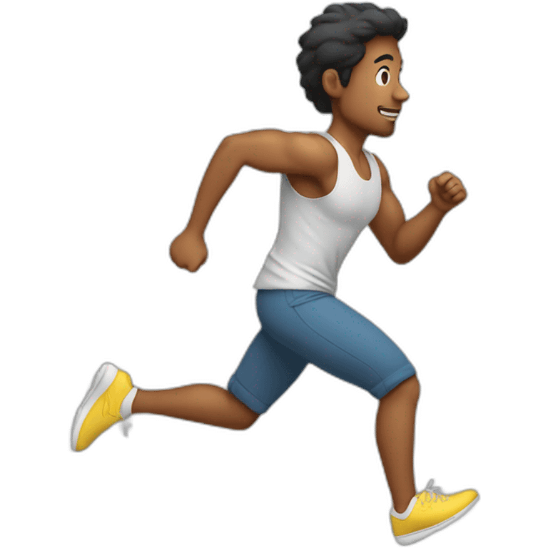 Running from the side in casual attire emoji