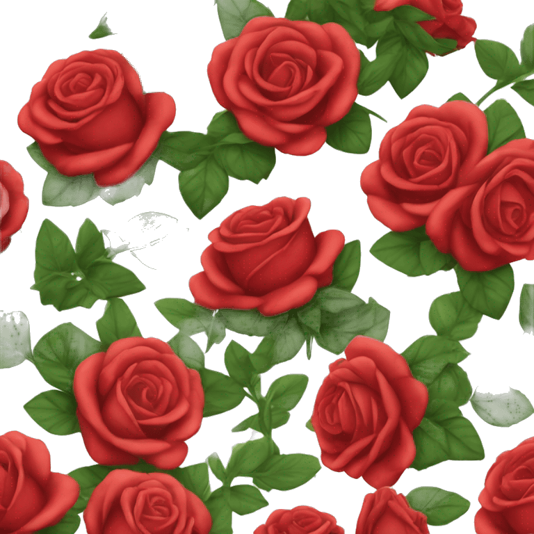 Ramo de rosas rojas emoji