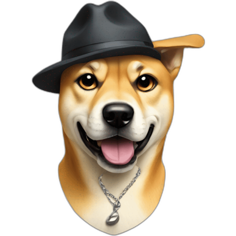 Gangster doge dog emoji