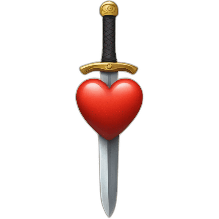 Heart with a sword emoji