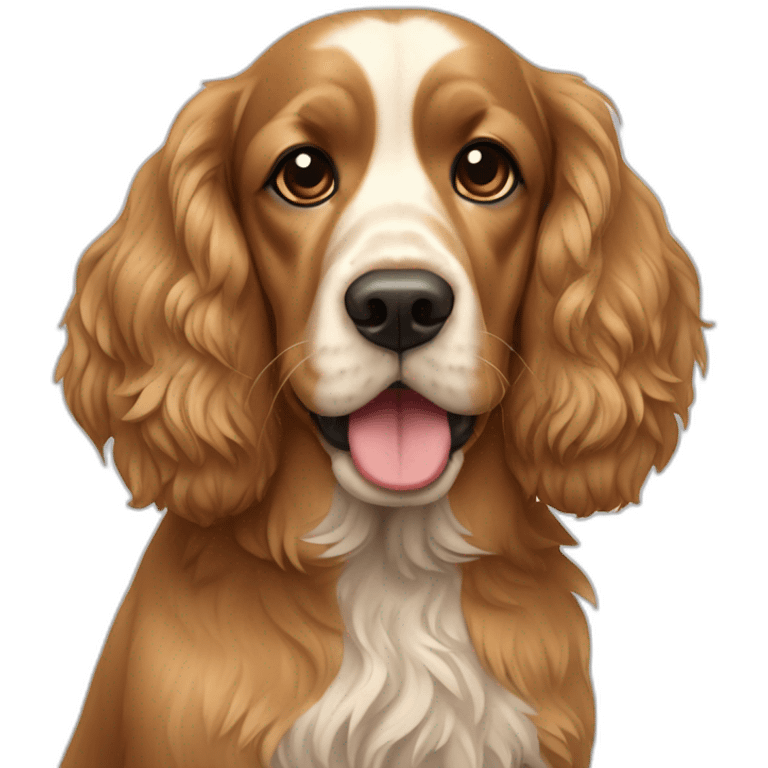 Dog-english-cocker-spaniel-full-body-golden emoji