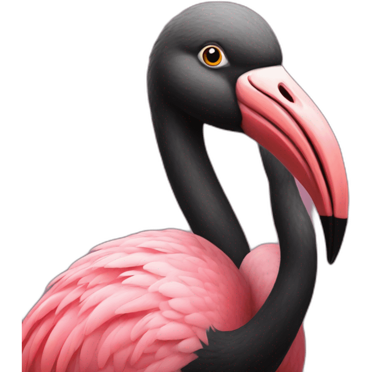 black flamingo emoji