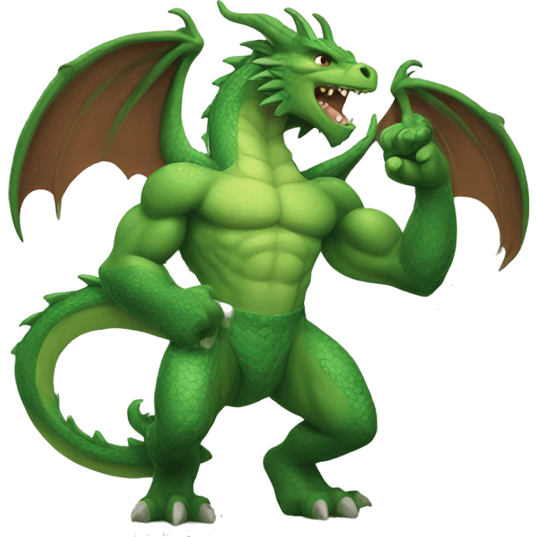 Muscular dragon  emoji