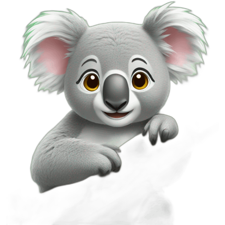 Coeur sur koala emoji