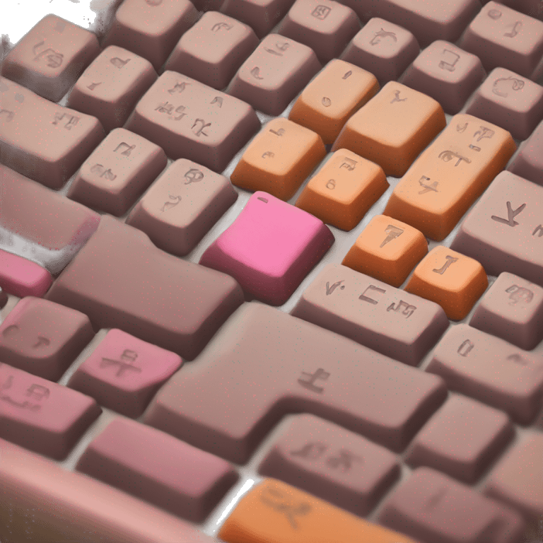 Brown pink orange tan keyboard emoji