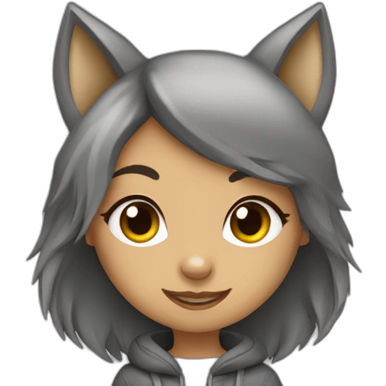 Wolf girl emoji