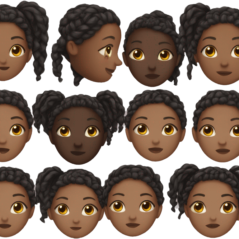 black girl with braids and mascara  emoji