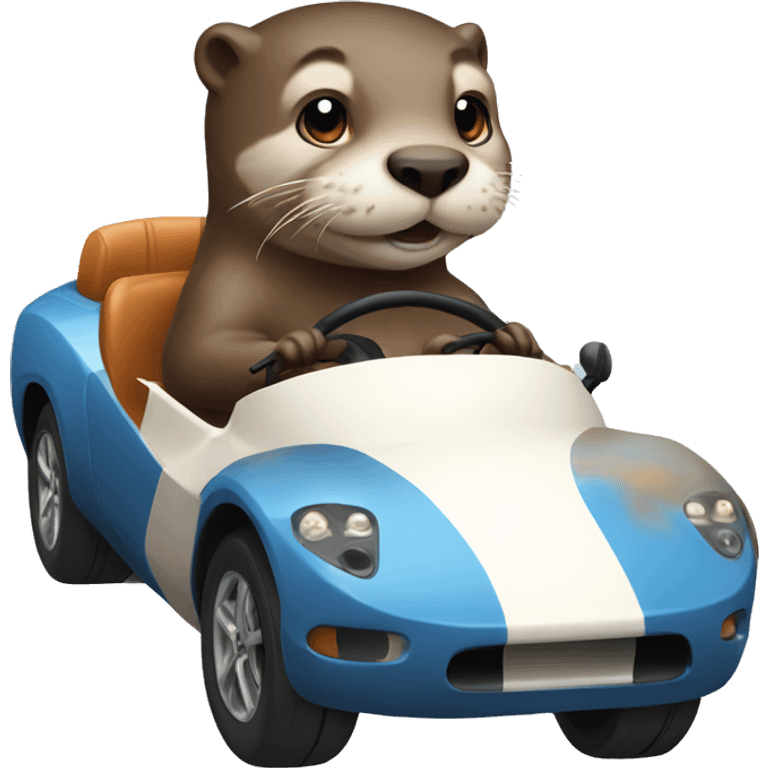 otter driving a sports car emoji