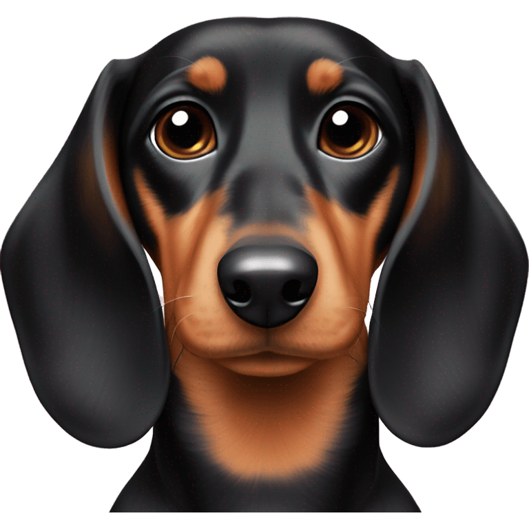 black and tan dachshund with pink collar  emoji