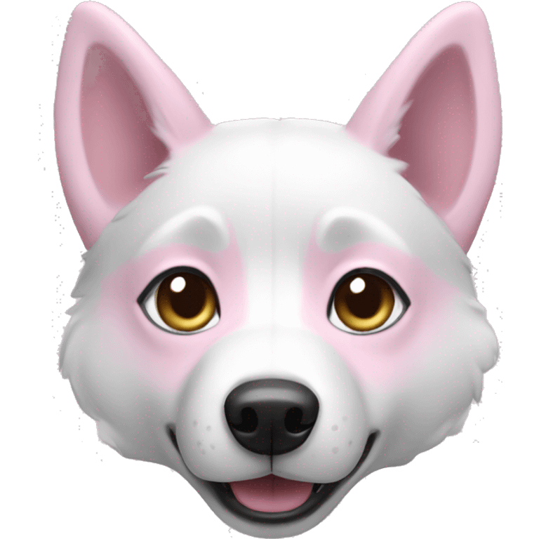 pastel pink husky emoji