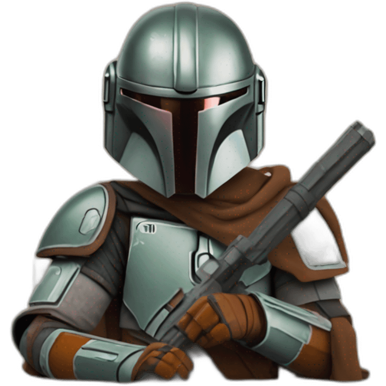 Mandalorian laying tile emoji