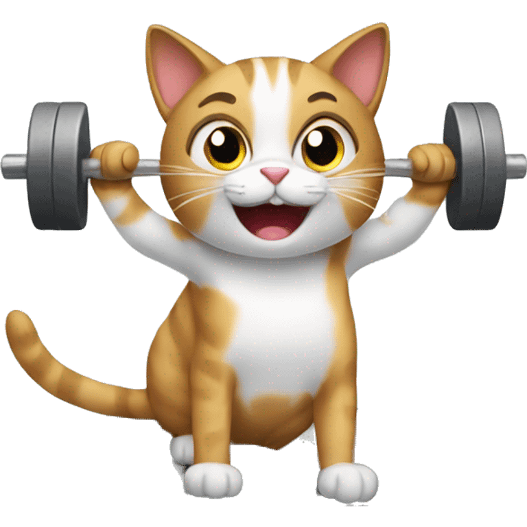 cat working out emoji