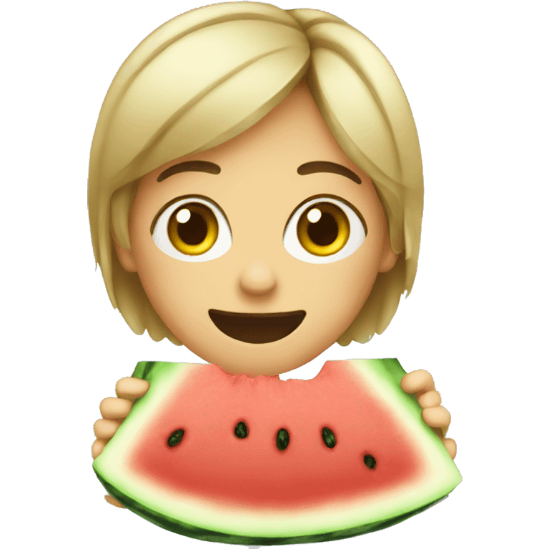 eating watermelon emoji