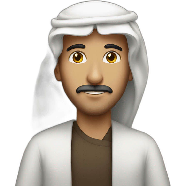 a man from saudi arabia, with a sky background emoji