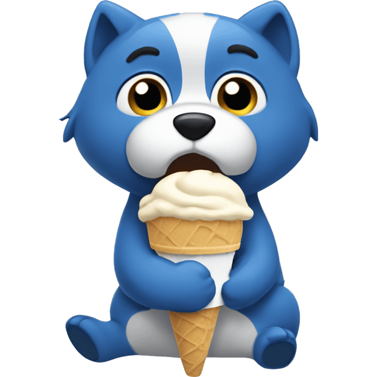 bluey eating ice cream emoji