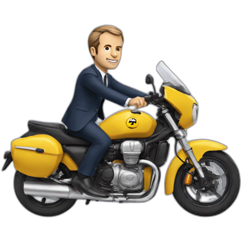 Macron with a lot of rides emoji