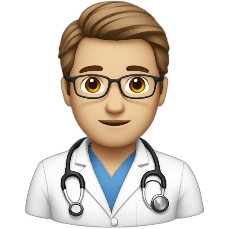 White brown hair Doctor emoji