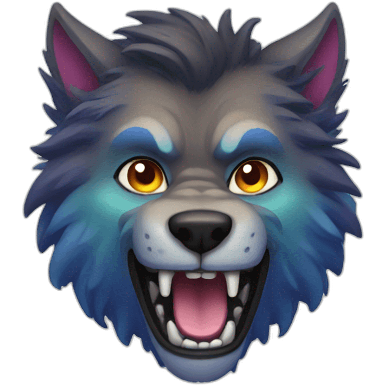 rainbow werewolf emoji