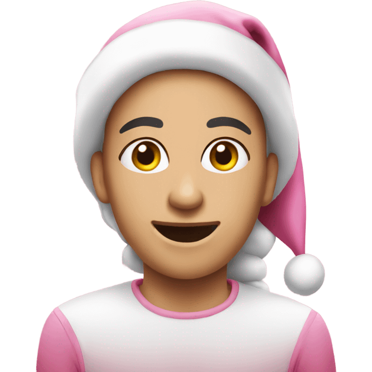 Pink christmas emoji