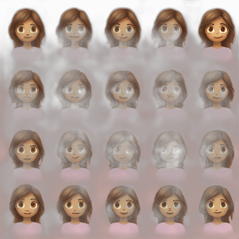 ageprogression, girl, brown hair, chile country emoji