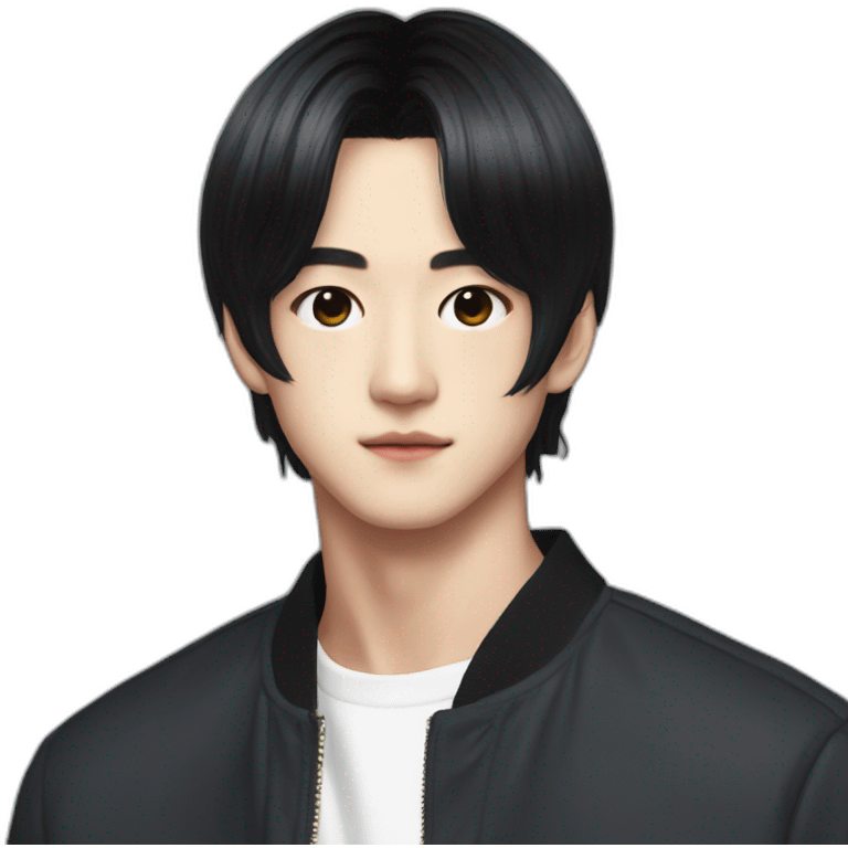 Kim taehyung black hair emoji