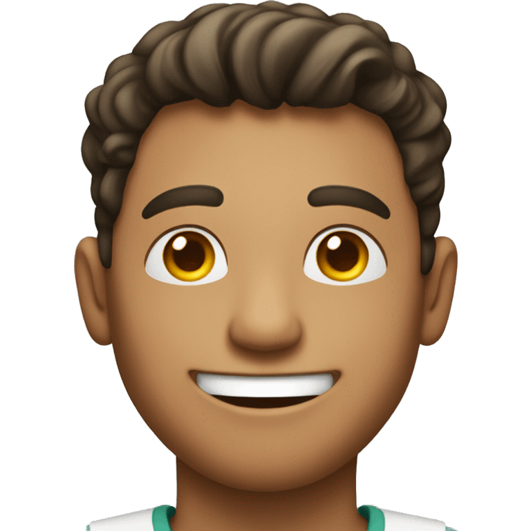 hombre joven sonriendo emoji