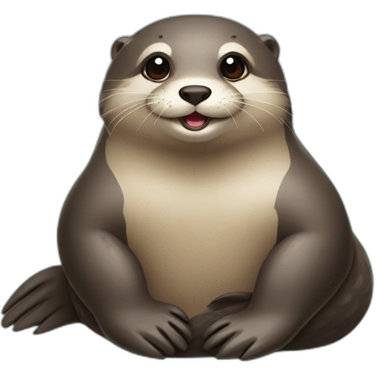 Loutre avec une queue de castor  emoji