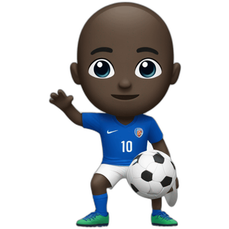 Kanté qui tacle un ballon emoji