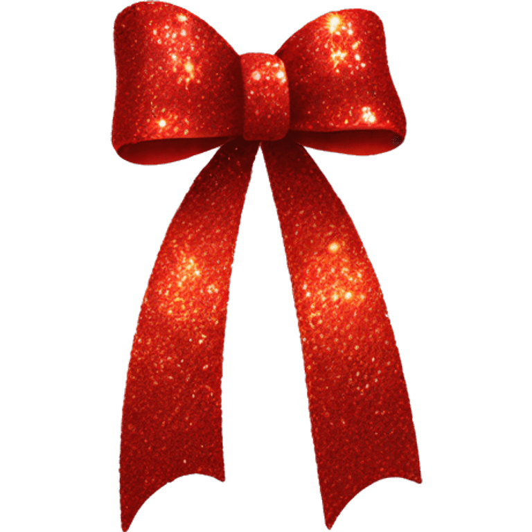 Red glitter bow emoji