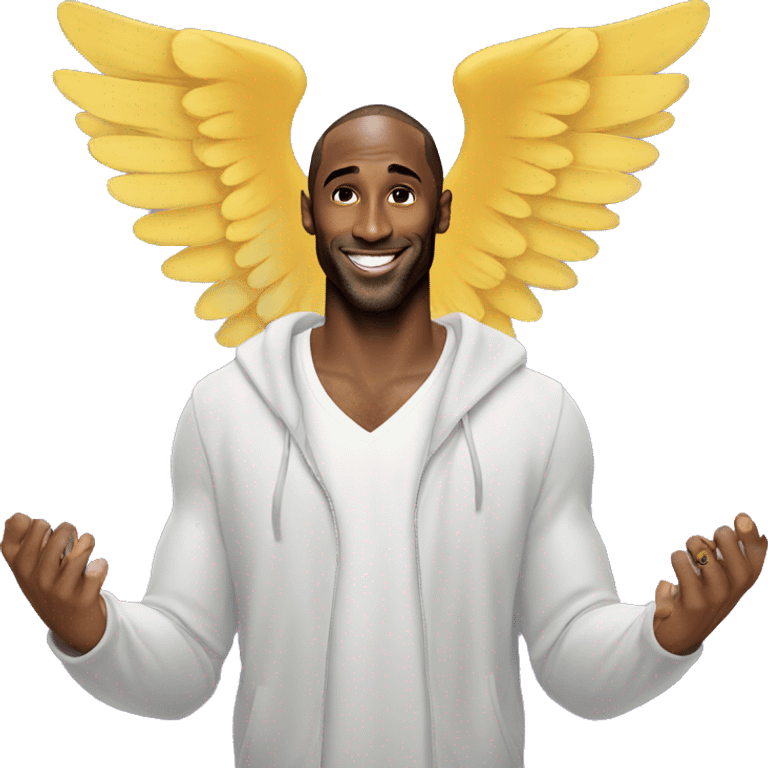 kobe bryant with big angel wings emoji